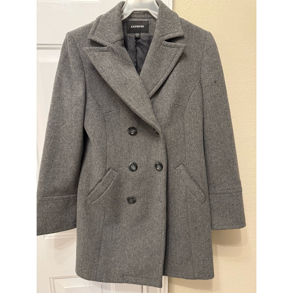 Gray wool coat‎ from express